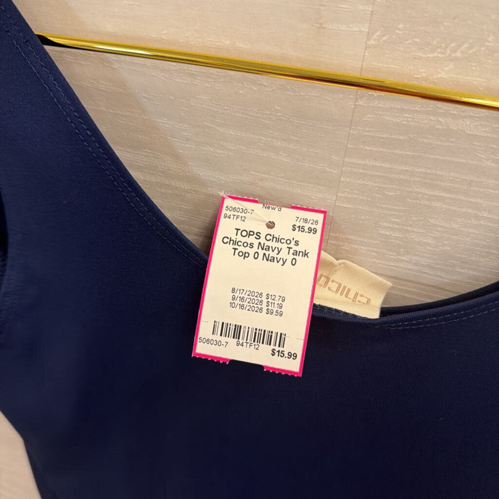 Chicos Navy Tank Top 0