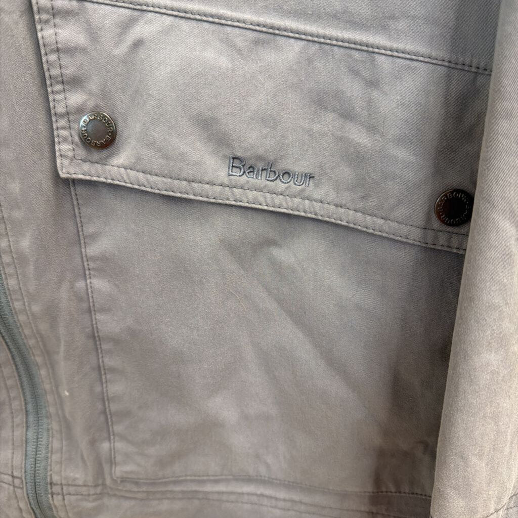 Barbour Blue Hooded Rain Jacket 4