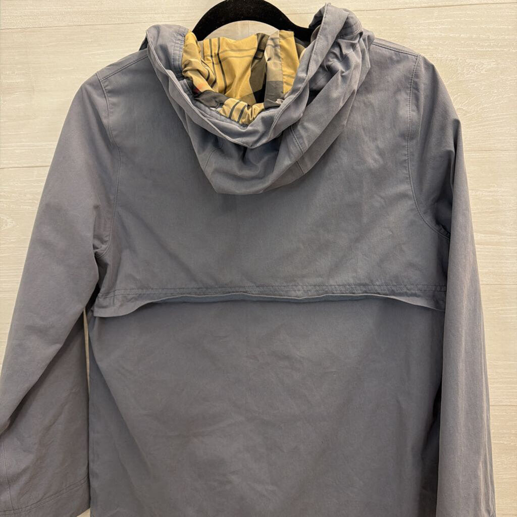 Barbour Blue Hooded Rain Jacket 4
