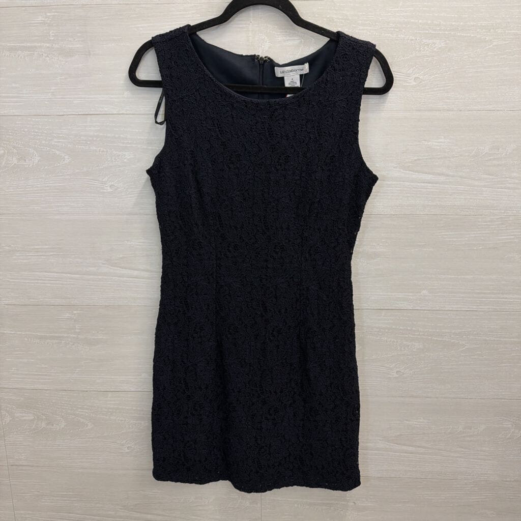 Liz Claiborne Navy Lace Sleeveless Shift Dress 4