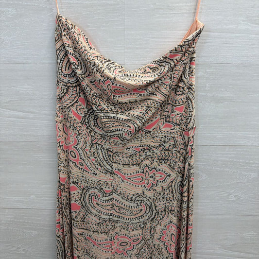 The Limited Pink Print Strapless Maxi Dress Medium