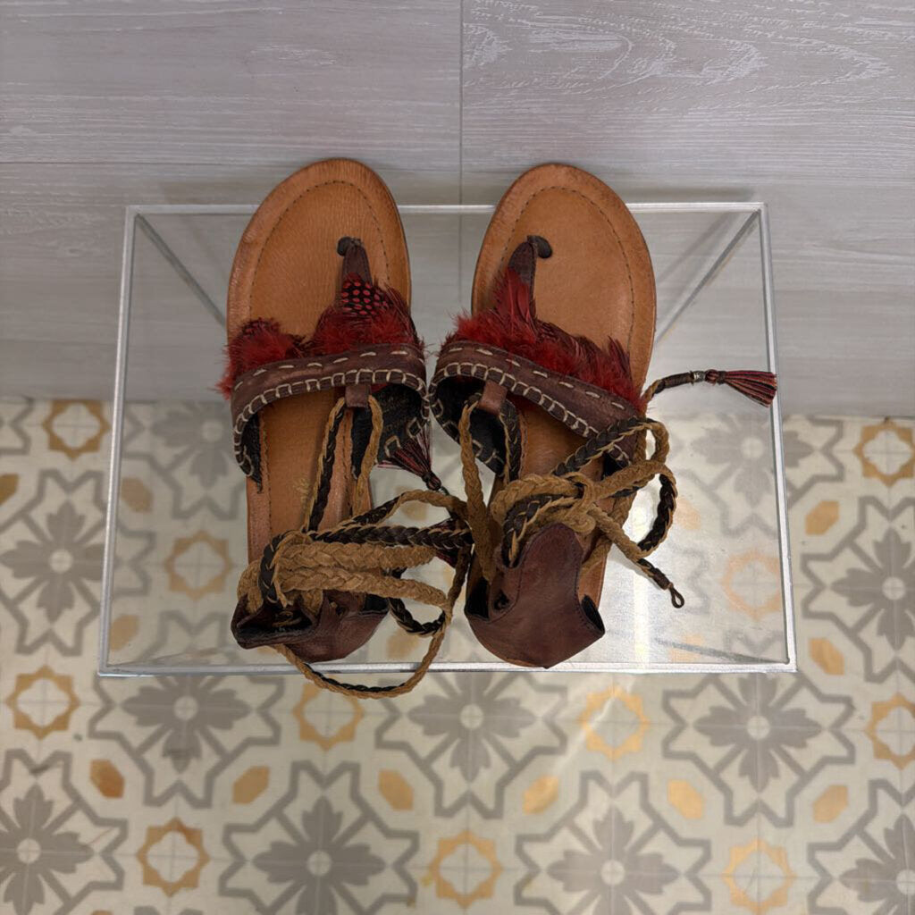 Free People Bora Bora Tie Sandals 39