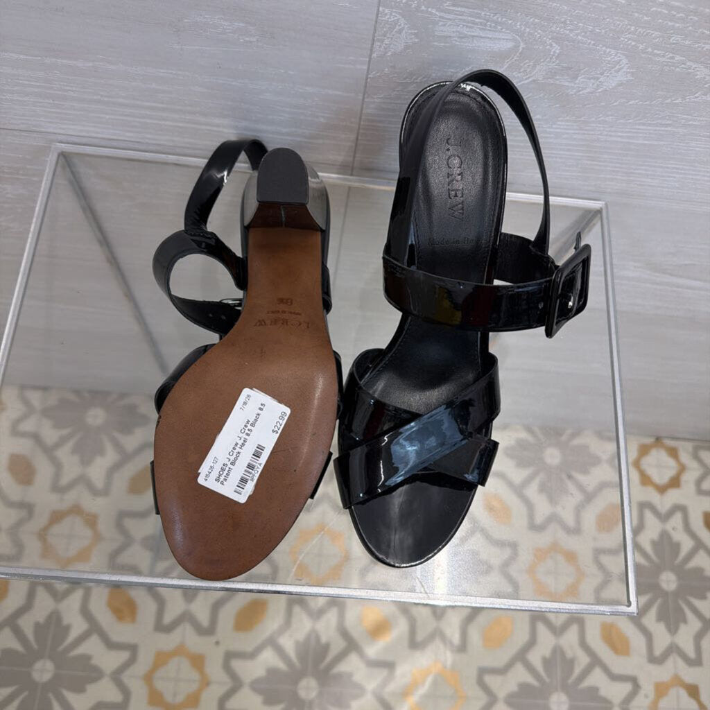 J. Crew Patent Block Heel 8.5