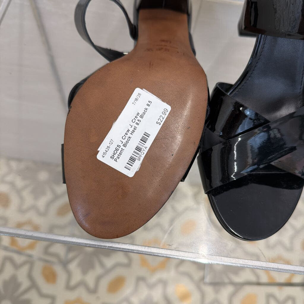 J. Crew Patent Block Heel 8.5