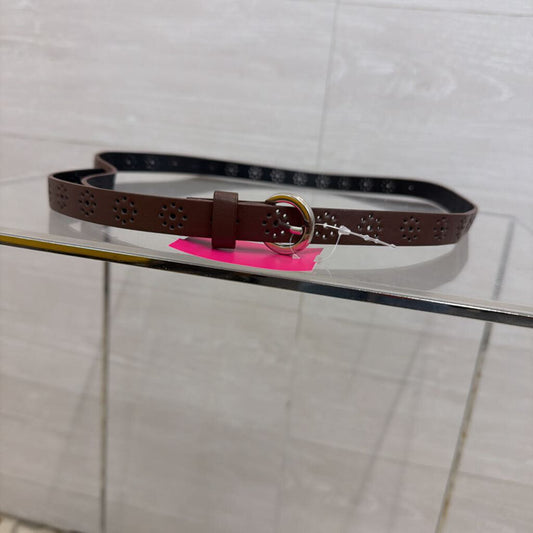 Thin Brown Leather Belt Medium