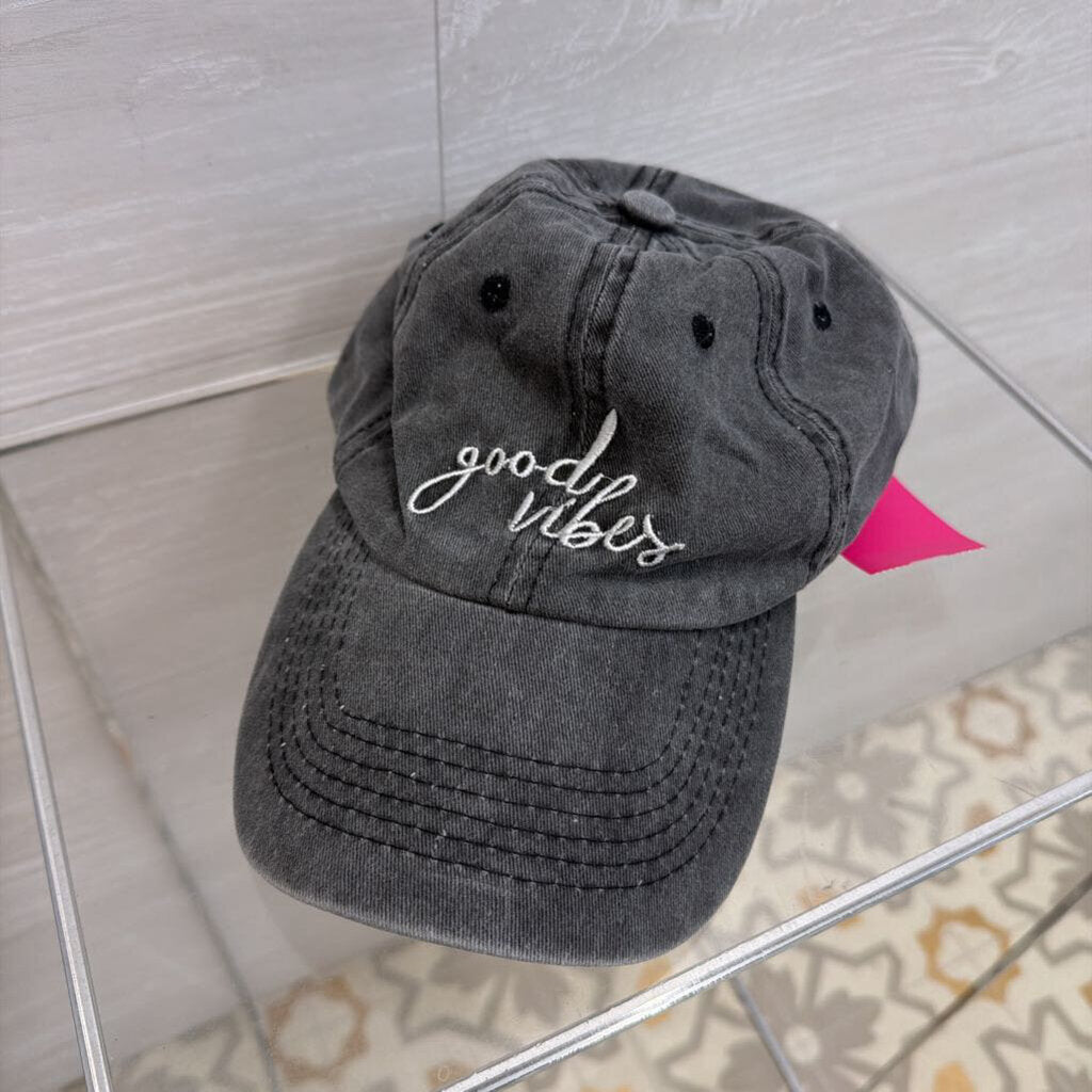 Blue 'good vibes' Baseball Hat