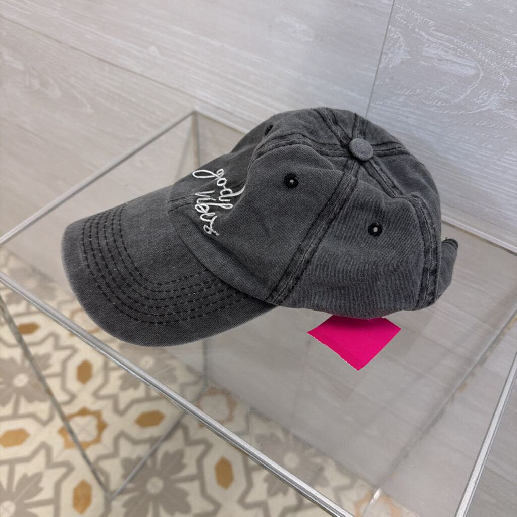 Blue 'good vibes' Baseball Hat