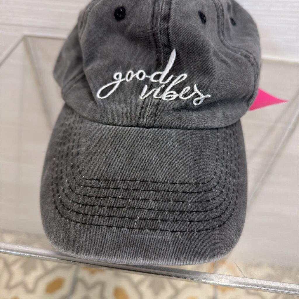 Blue 'good vibes' Baseball Hat