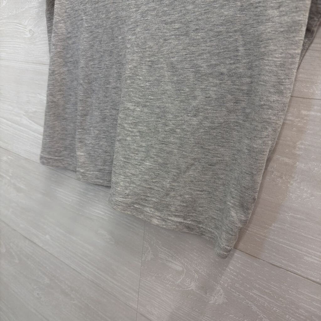 Grey Cropped Embellished Short Sleeve Top Extra Small