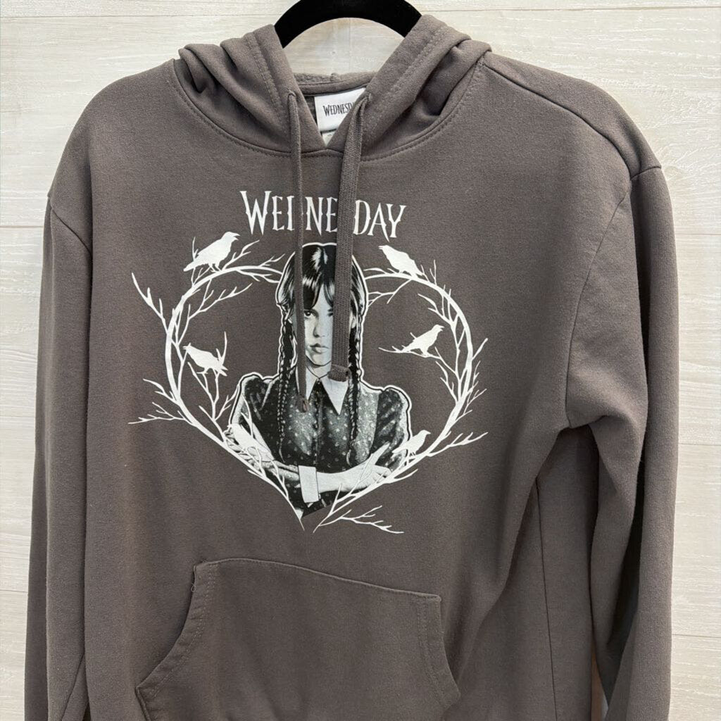 Wednesday Adams Grey/ White Hoodie Large