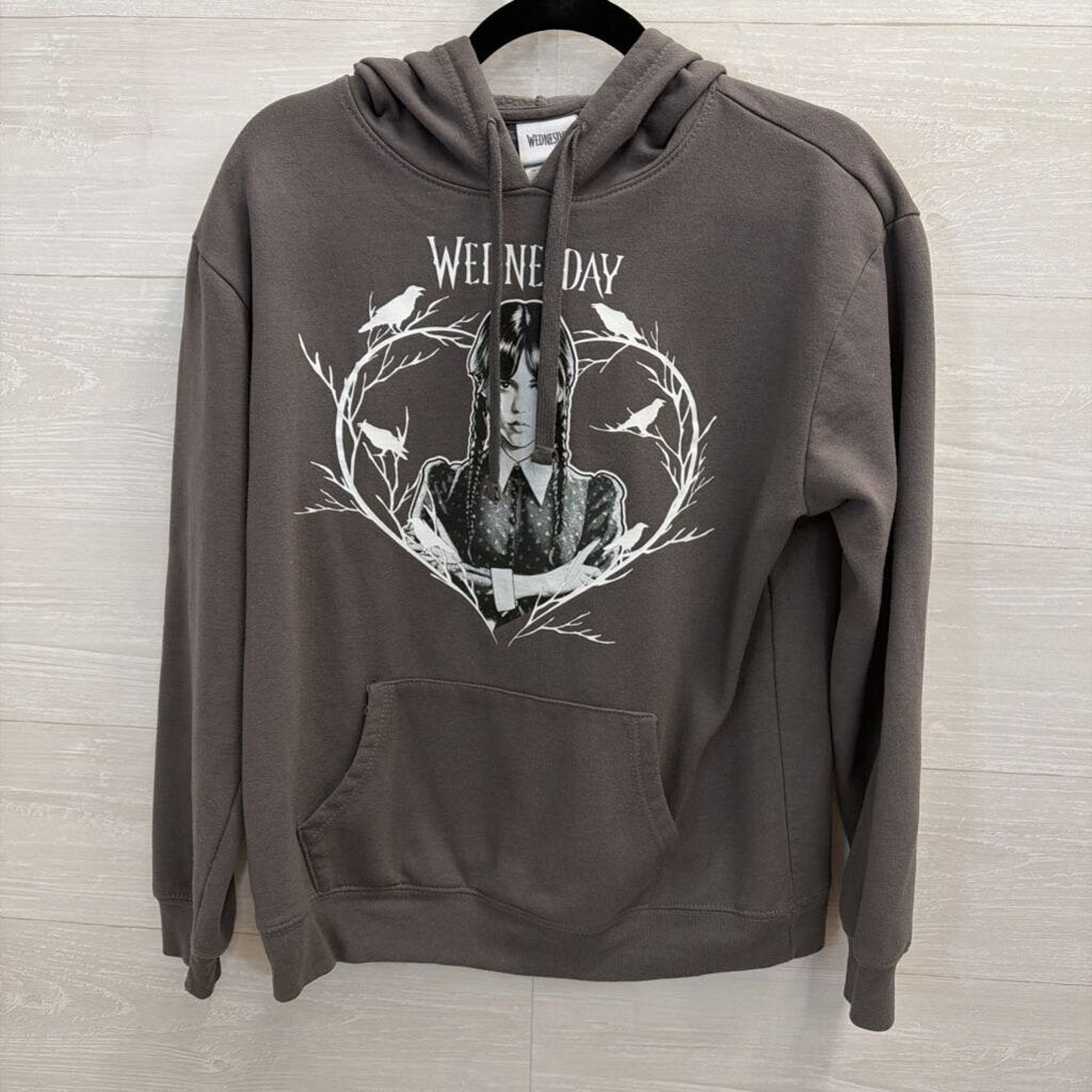 Wednesday Adams Grey/ White Hoodie Large