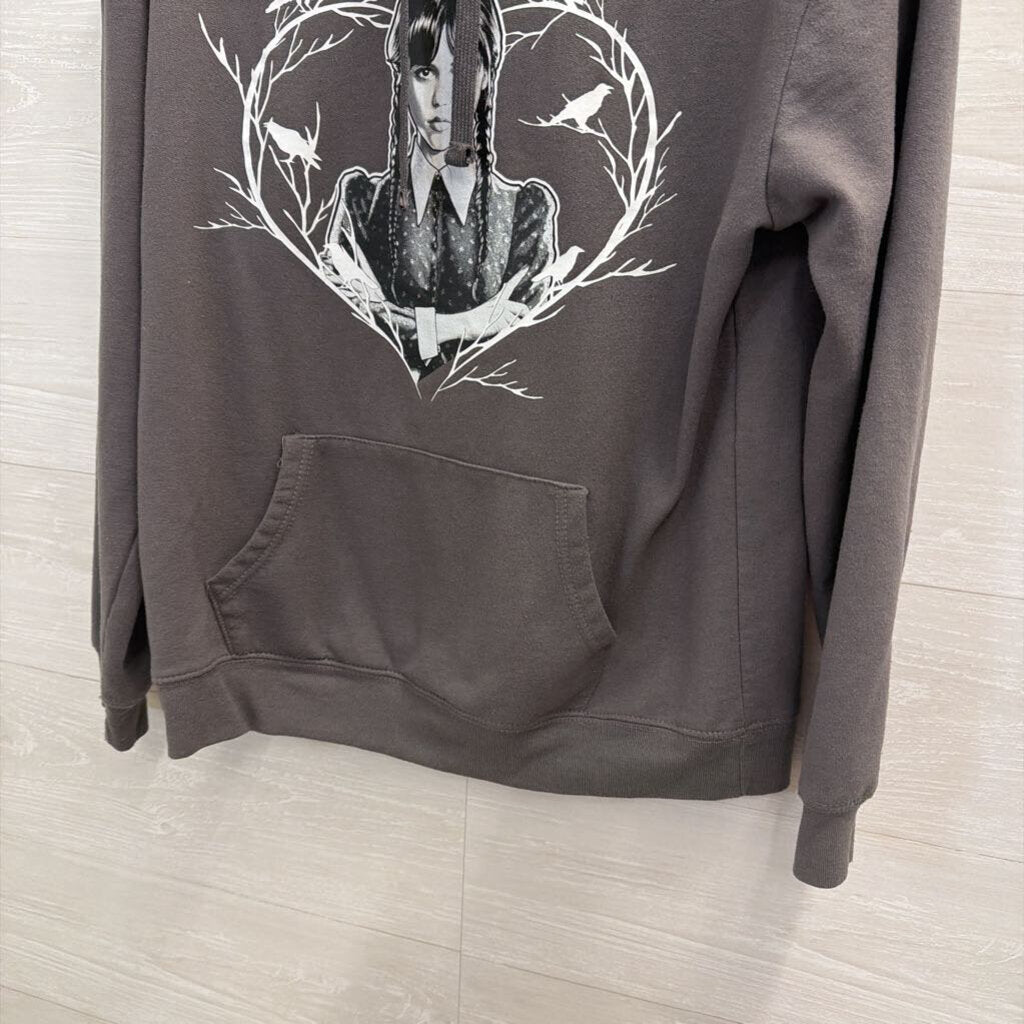 Wednesday Adams Grey/ White Hoodie Large