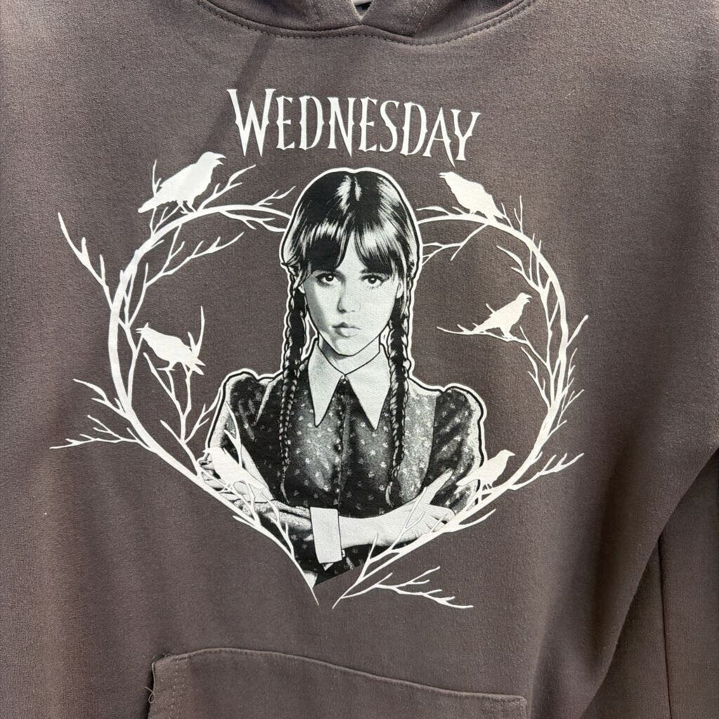 Wednesday Adams Grey/ White Hoodie Large