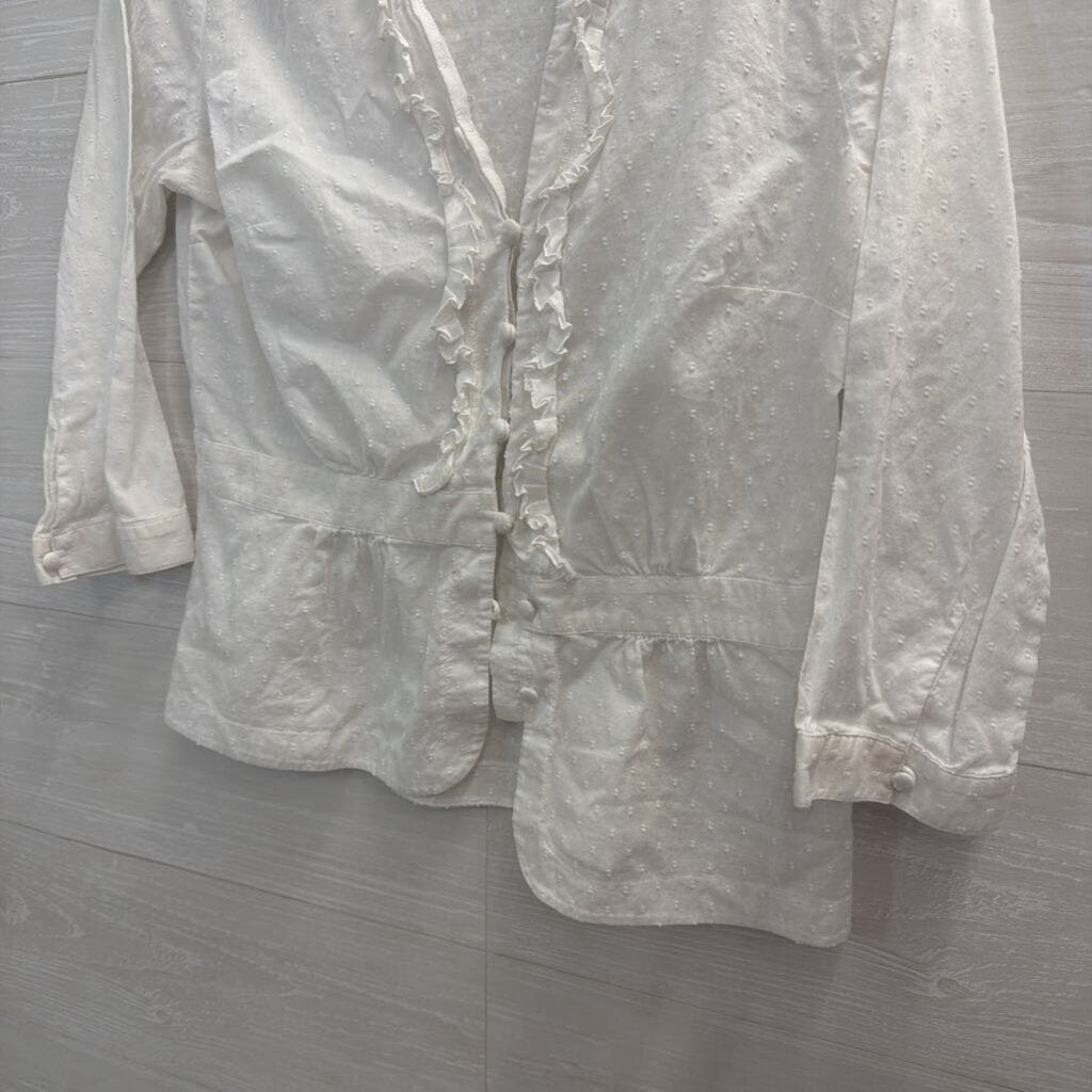 Loft White Dot Detail Long Sleeve Top 8
