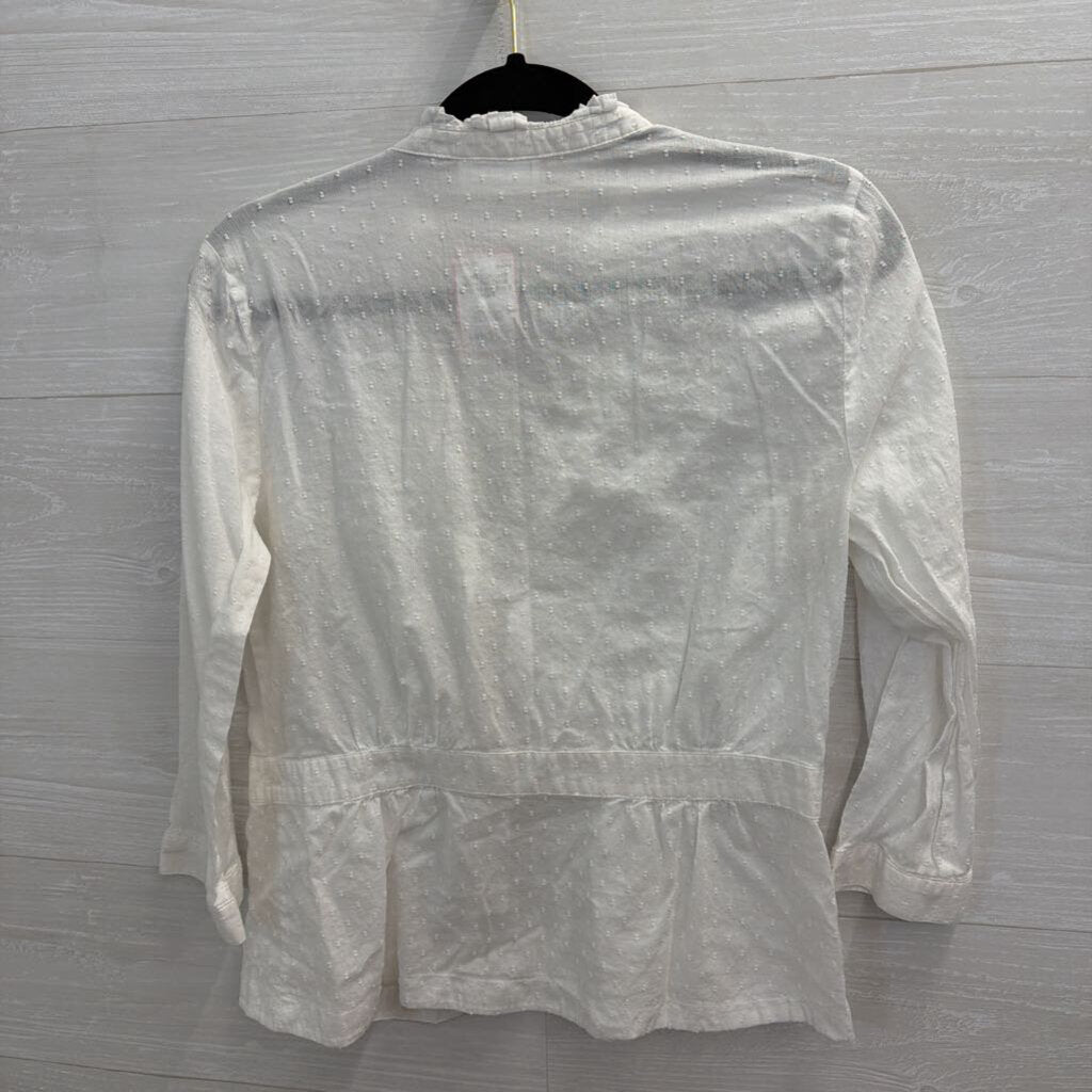 Loft White Dot Detail Long Sleeve Top 8
