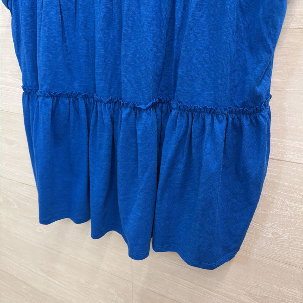 Wonderly Blue Short Sleeve Baby Doll Top Large