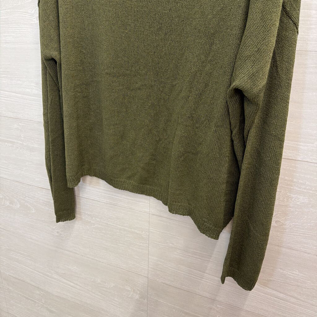 Artistic Works by Lu Green Knit Long Sleeve Top Medium
