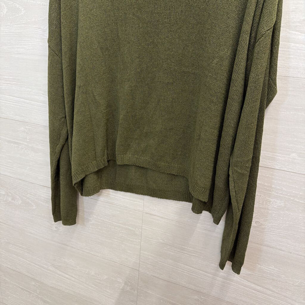 Artistic Works by Lu Green Knit Long Sleeve Top Medium
