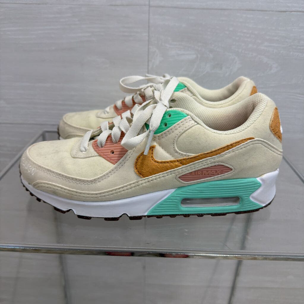 Nike White/ Multi Air Max 90 LX Happy Pineapple Sneakers 7