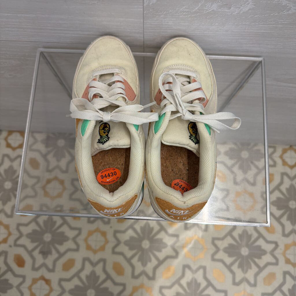 Nike White/ Multi Air Max 90 LX Happy Pineapple Sneakers 7