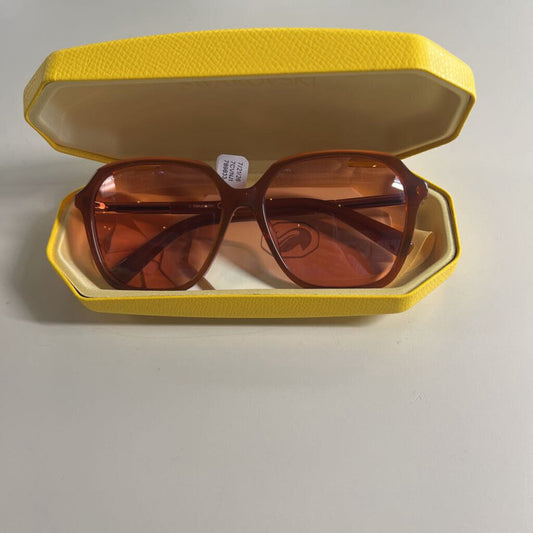 Swarovski Brown Square Crystal Oversized Sunglasses