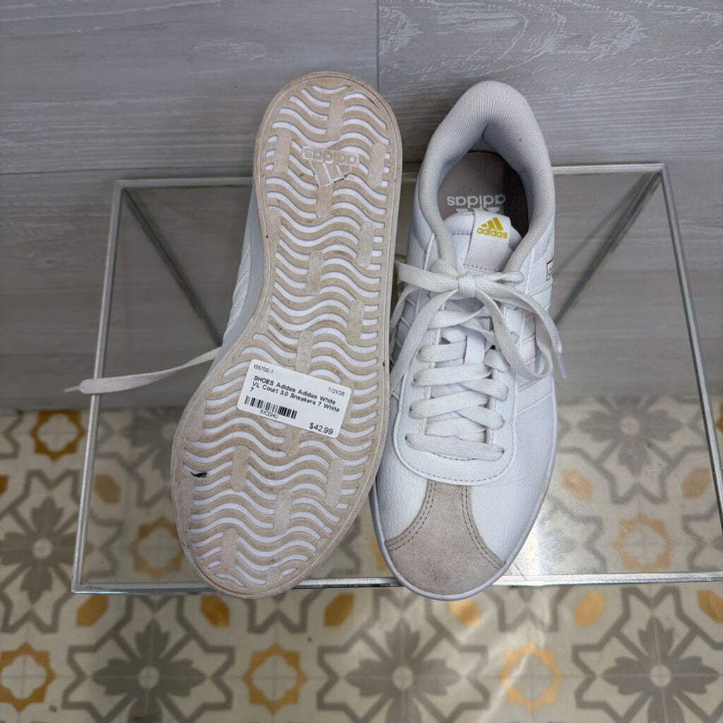 Adidas White VL Court 3.0 Sneakers 7