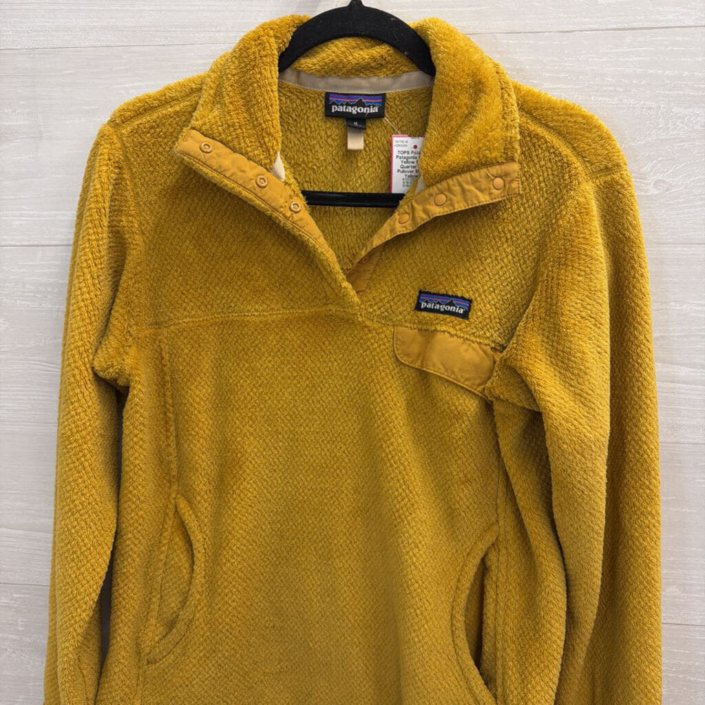 Patagonia Golden Yellow Fuzzy Quarter Snap Pullover Medium
