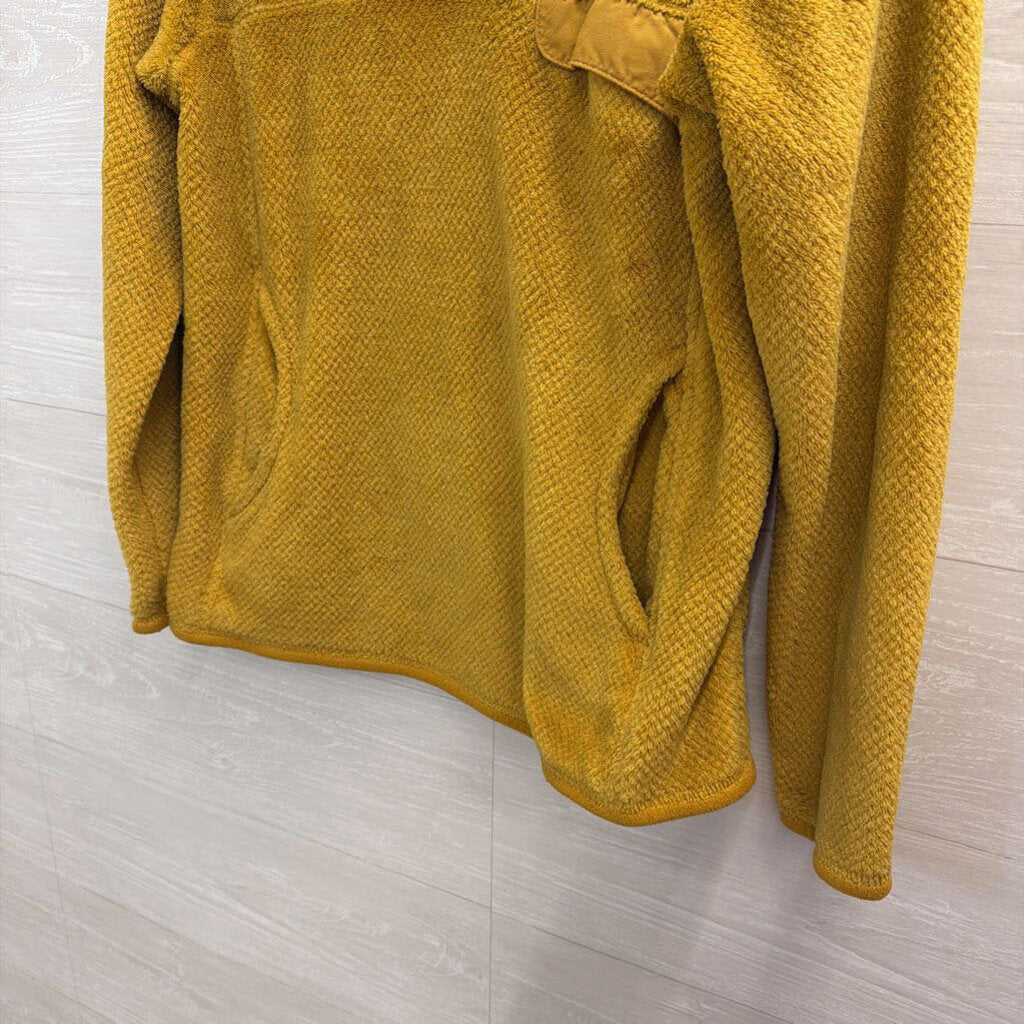 Patagonia Golden Yellow Fuzzy Quarter Snap Pullover Medium