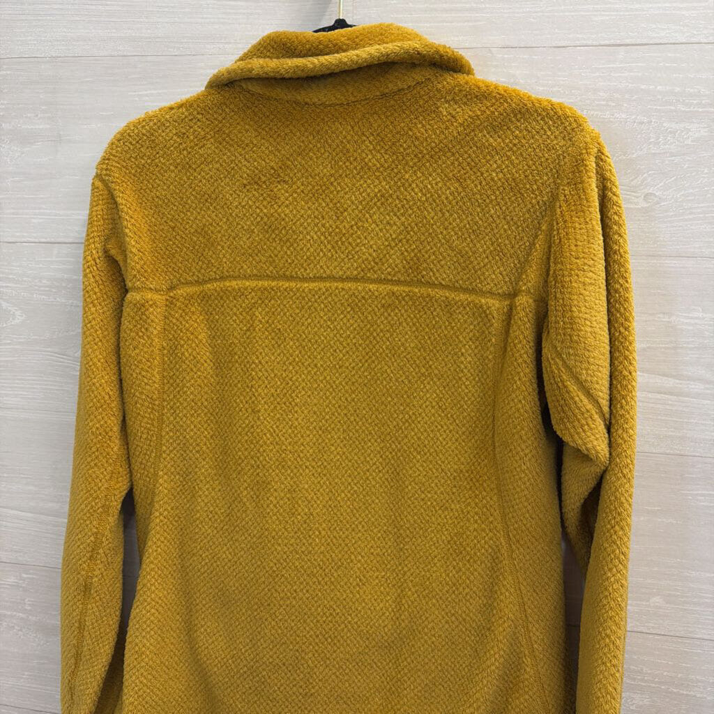 Patagonia Golden Yellow Fuzzy Quarter Snap Pullover Medium