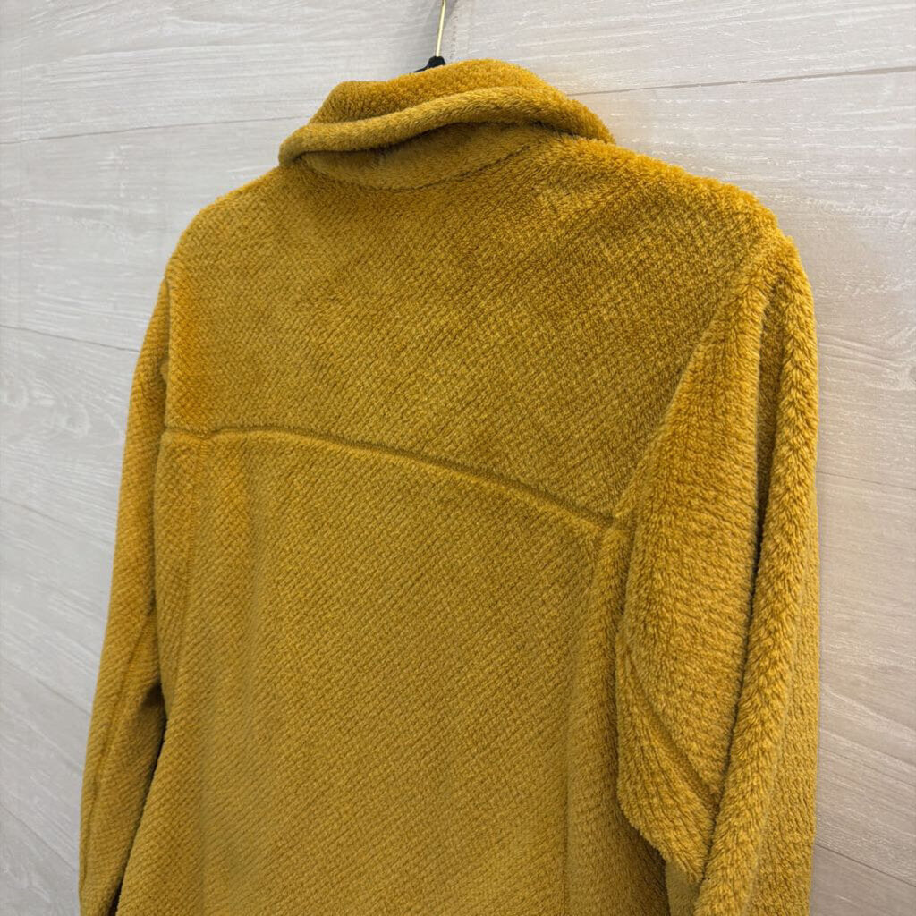 Patagonia Golden Yellow Fuzzy Quarter Snap Pullover Medium