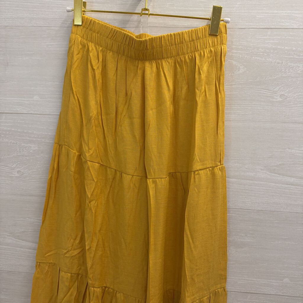 Yellow Wide Leg Pull On Pants Extra Small