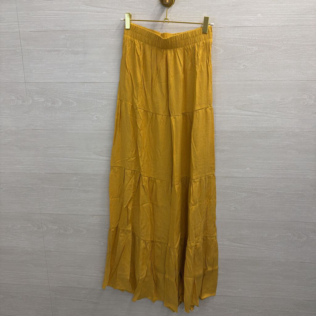 Yellow Wide Leg Pull On Pants Extra Small
