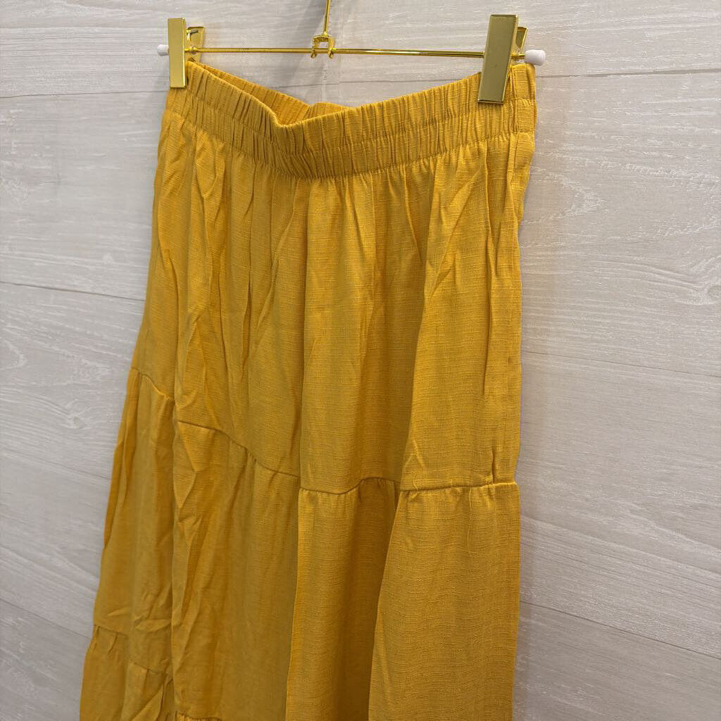 Yellow Wide Leg Pull On Pants Extra Small
