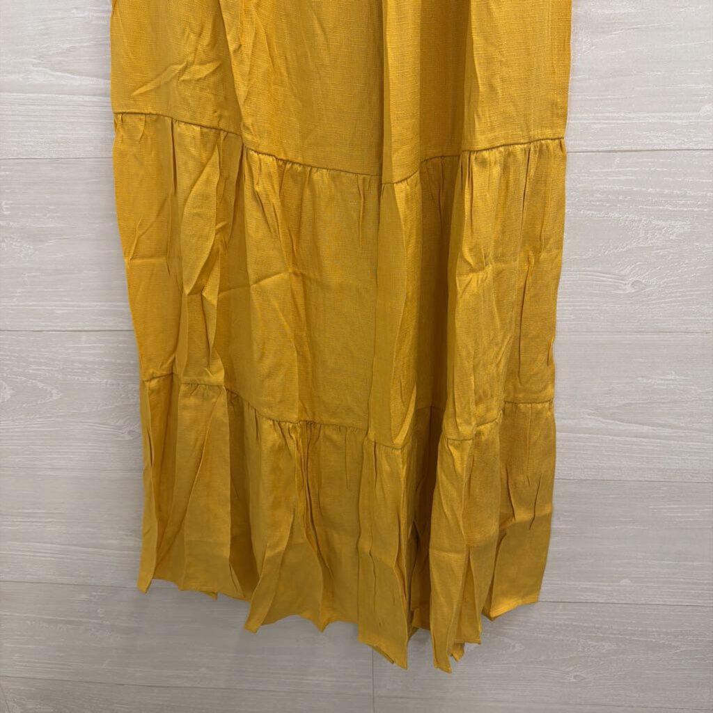 Yellow Wide Leg Pull On Pants Extra Small