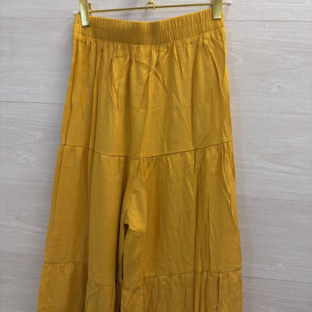 Yellow Wide Leg Pull On Pants Extra Small