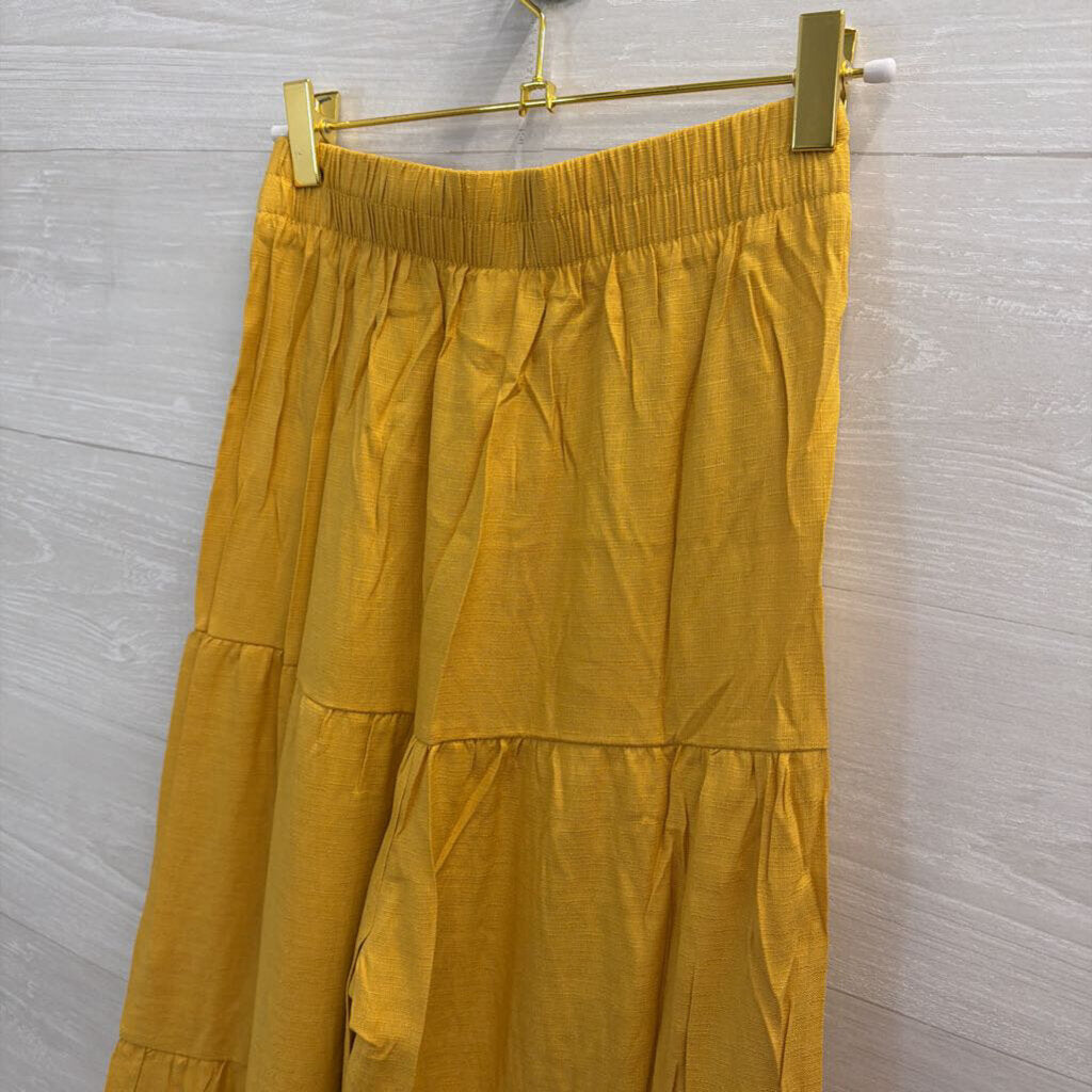 Yellow Wide Leg Pull On Pants Extra Small