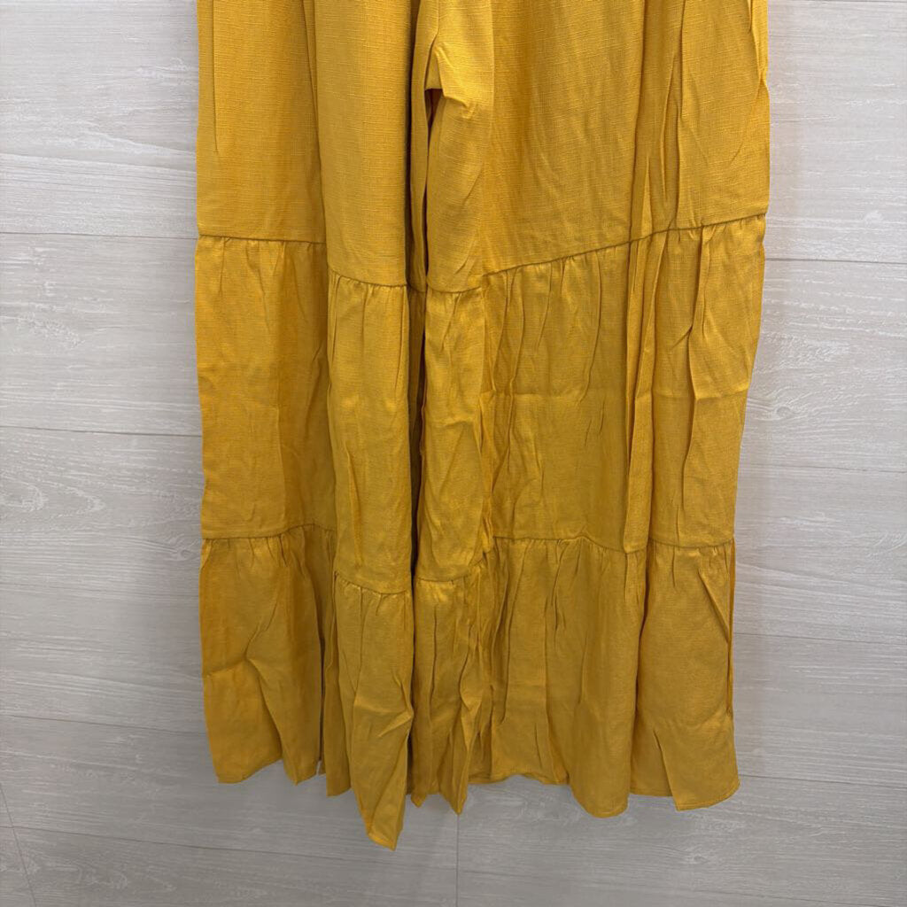 Yellow Wide Leg Pull On Pants Extra Small