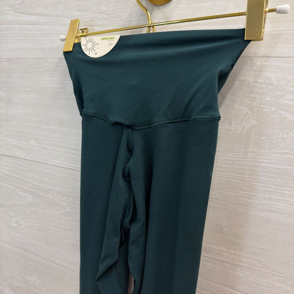Offline by Aerie Green Cropped Leggings Extra Small