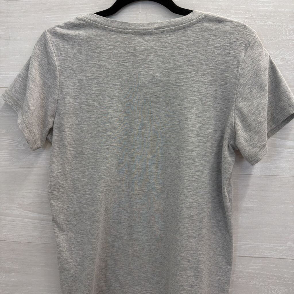 Promesa Grey/ White Lightning Bolt Short Sleeve Top Small