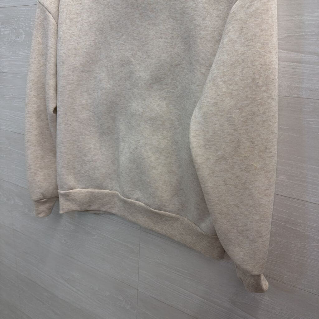 Grey Embroidered Bear Pullover Small