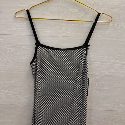 Black/ White Textured Checkered Dress Extra Small