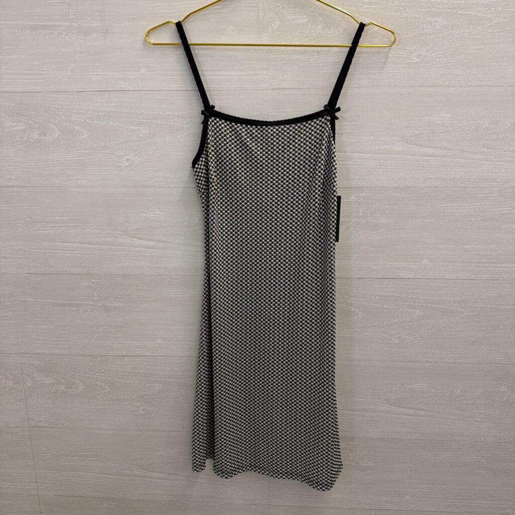 Black/ White Textured Checkered Dress Extra Small