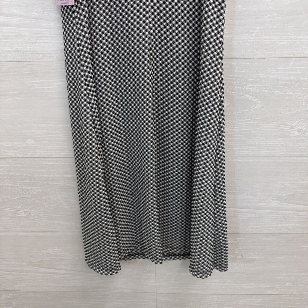 Black/ White Textured Checkered Dress Extra Small