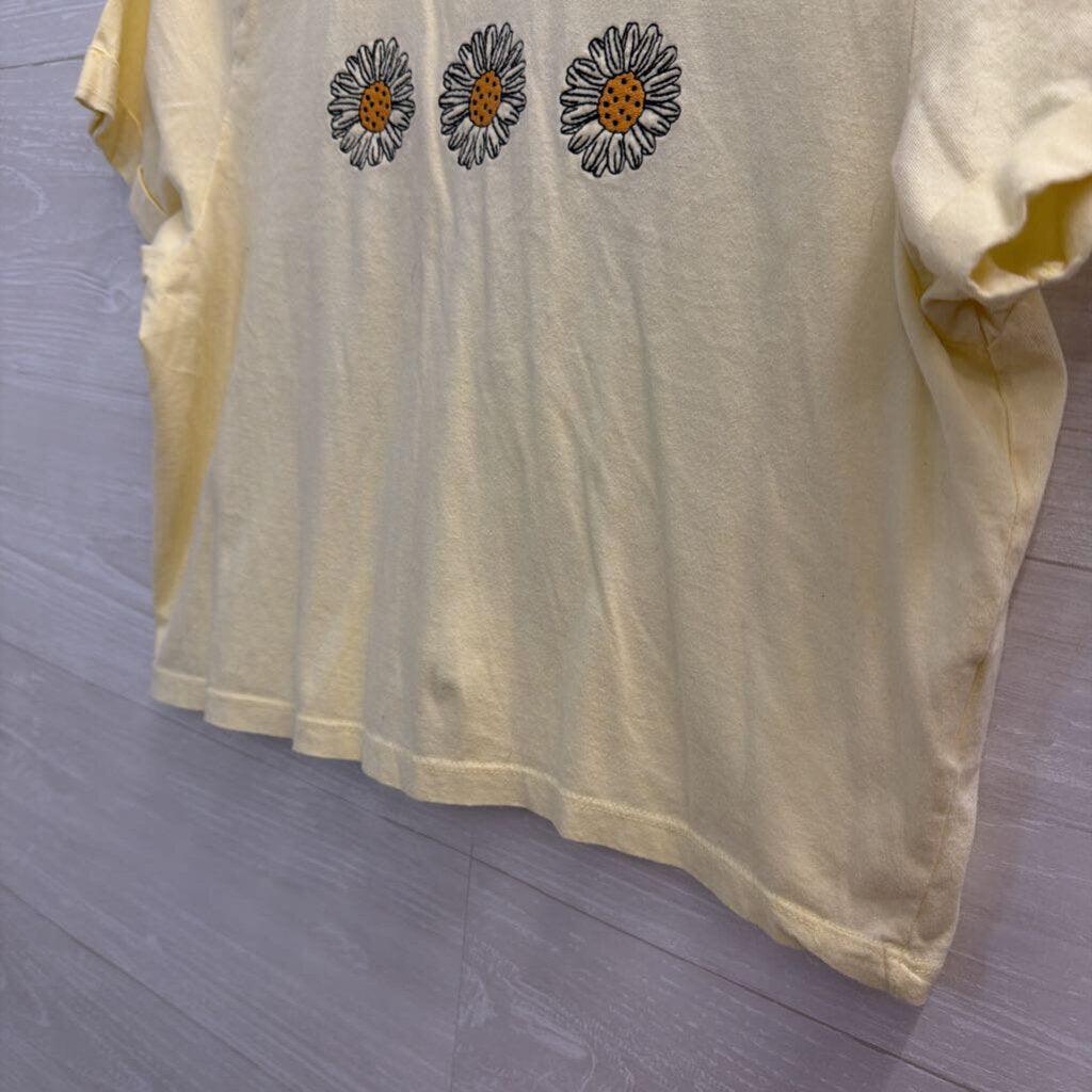 Yellow Grand Canyon Cropped Short Sleeve Graphic Tee Extra Small