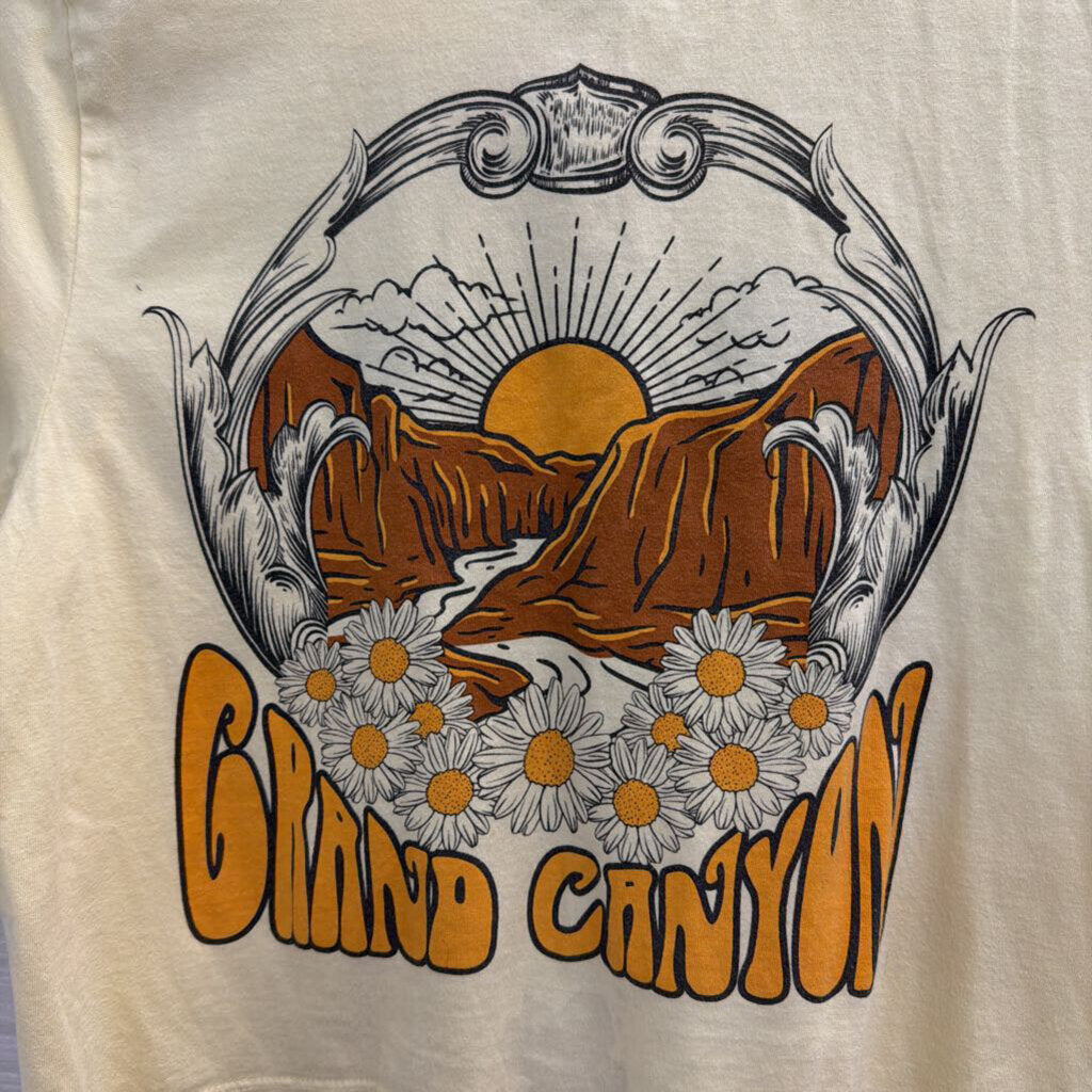 Yellow Grand Canyon Cropped Short Sleeve Graphic Tee Extra Small