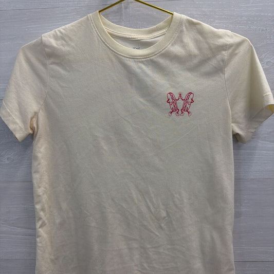 Cream/ Red Hot Dog Short Sleeve Graphic Tee Extra Small
