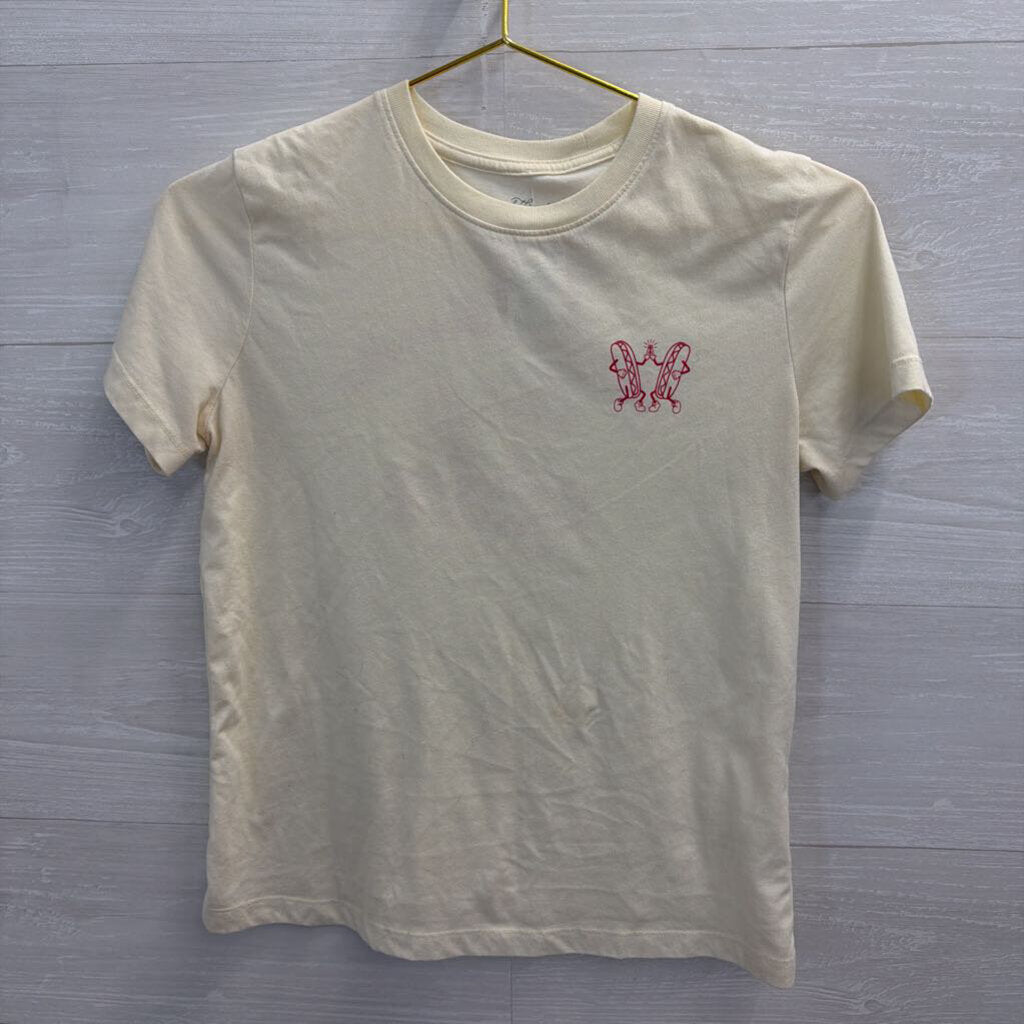 Cream/ Red Hot Dog Short Sleeve Graphic Tee Extra Small