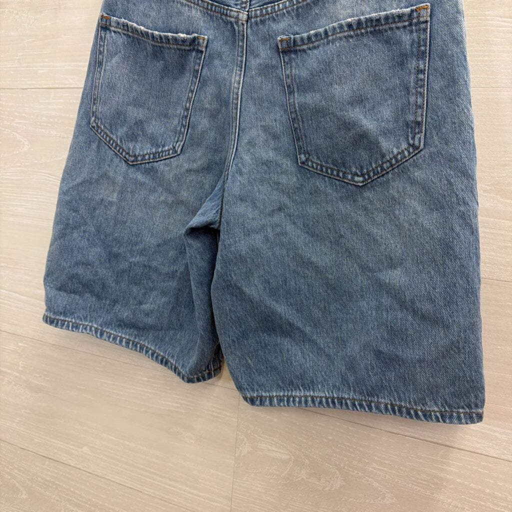 Express Medium Wash Denim Jorts 0