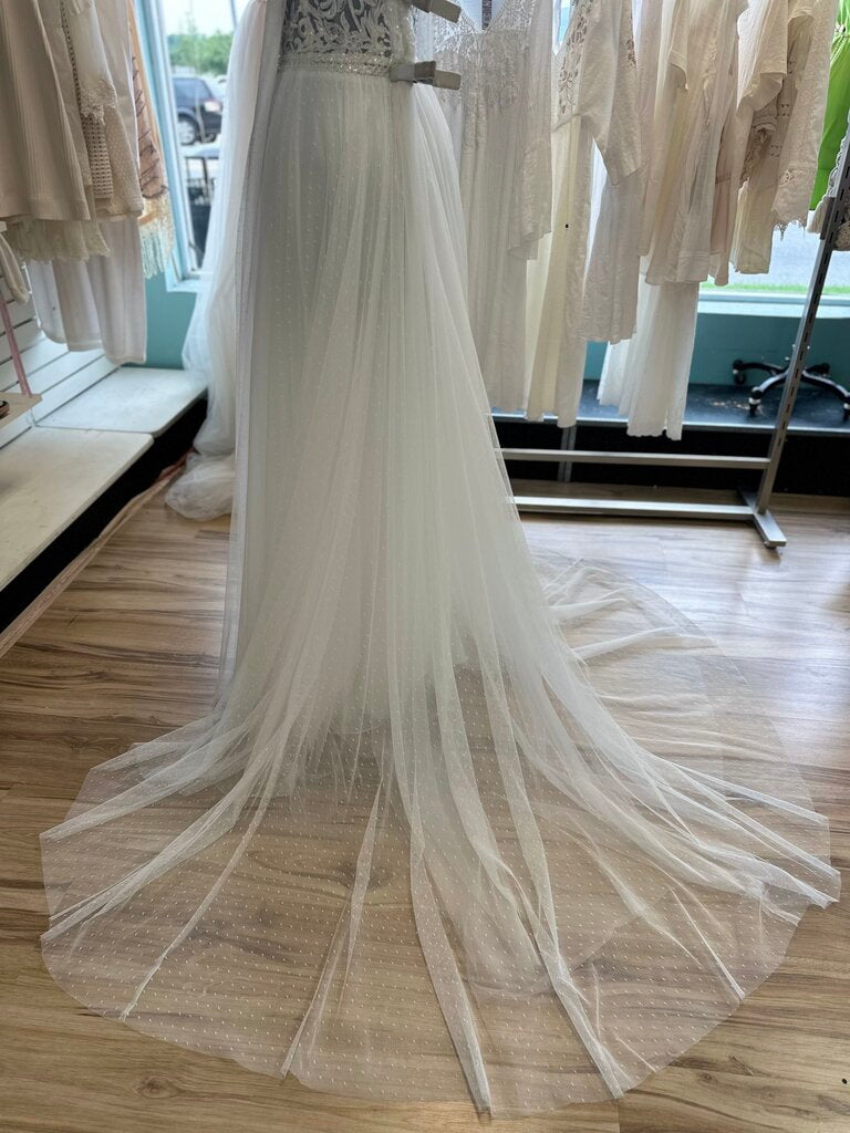 Jessica McClintock Ivory Beaded Lace Swiss Dot Bridal Gown 12
