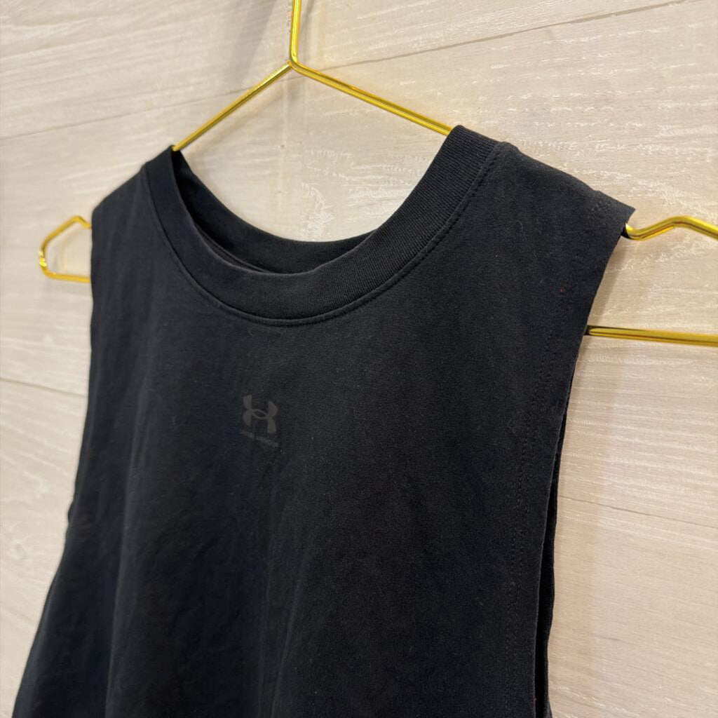 Under Armour Black Cropped Tank Top Extra Small